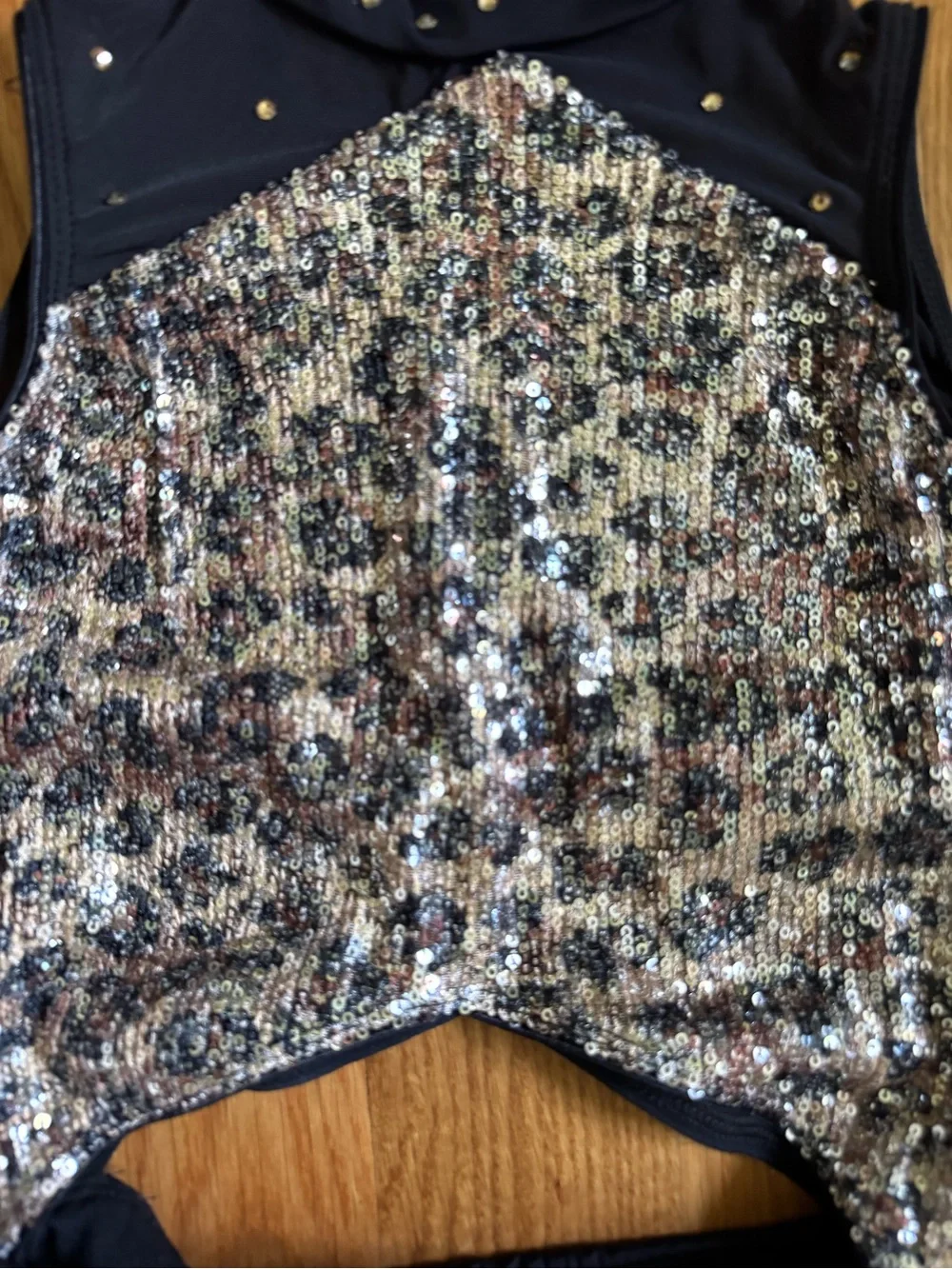 Tenth House | Thrive Gold Sequin and Black Dance Skirt Top Set, LC